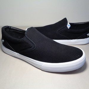 Hurley Size 10 M ARLO SLIP Black Canvas Sneakers Loafers New Men's Shoes
